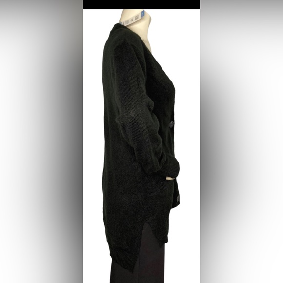 BB DAKOTA BY STEVE MADDEN Black Oversized Color Block Cardigan Duster Sweater, L - Picture 9 of 16